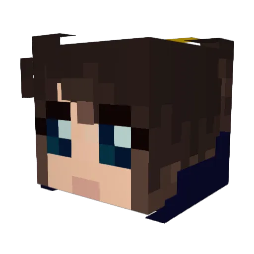 mugenmei Minecraft avatar head, 3D render