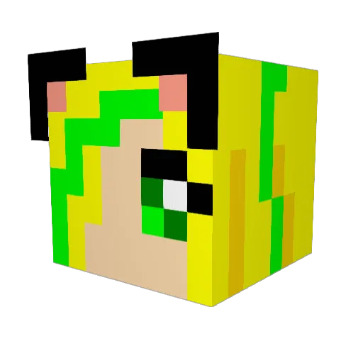 muggit Minecraft avatar head, 3D render