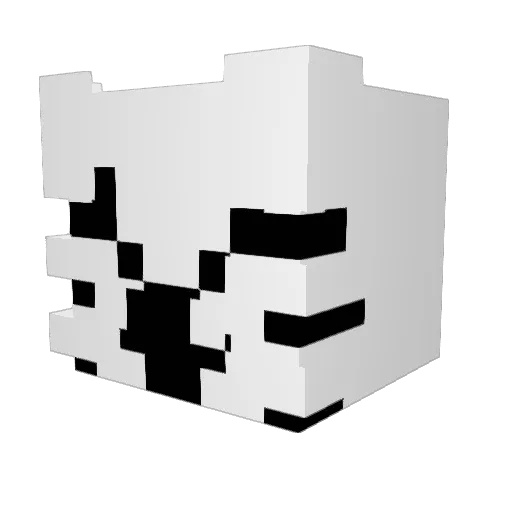 mugiAyaka Minecraft avatar head, 3D render