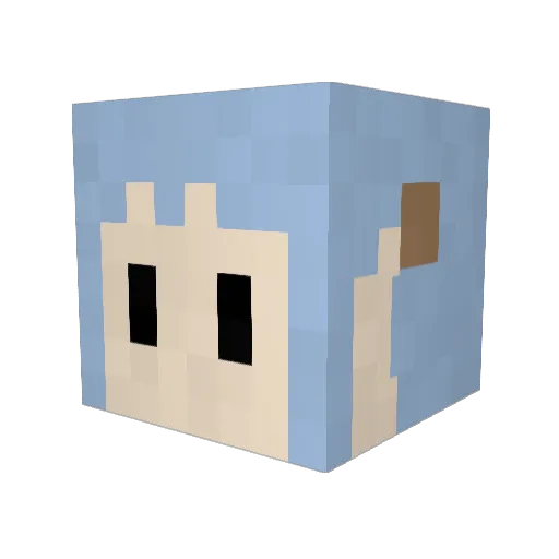 mugiboogie Minecraft avatar head, 3D render