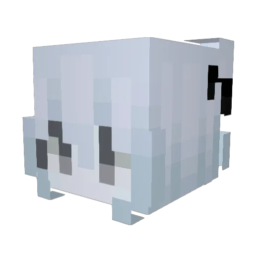 mugimero Minecraft avatar head, 3D render