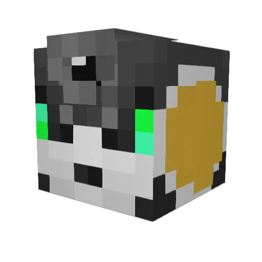 mugipis Minecraft avatar head, 3D render