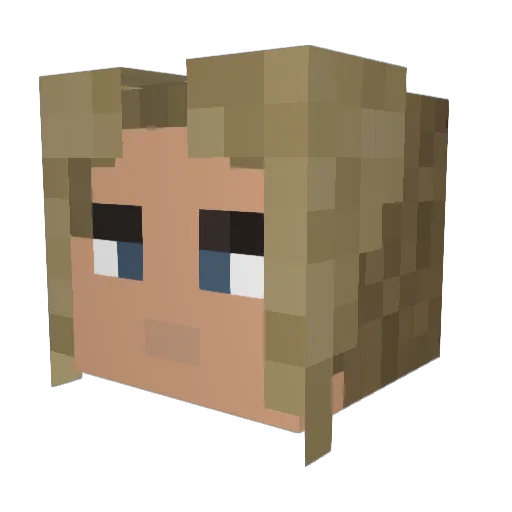 mugo Minecraft avatar head, 3D render