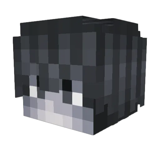 mugolate Minecraft avatar head, 3D render