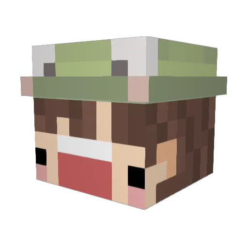 mugpresso Minecraft avatar head, 3D render