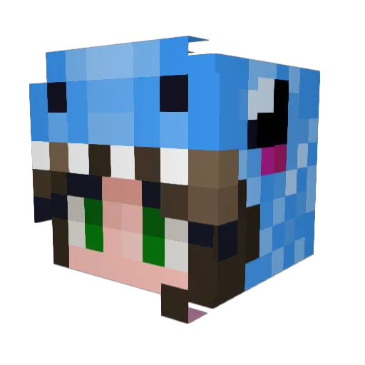 muhTORX Minecraft avatar head, 3D render