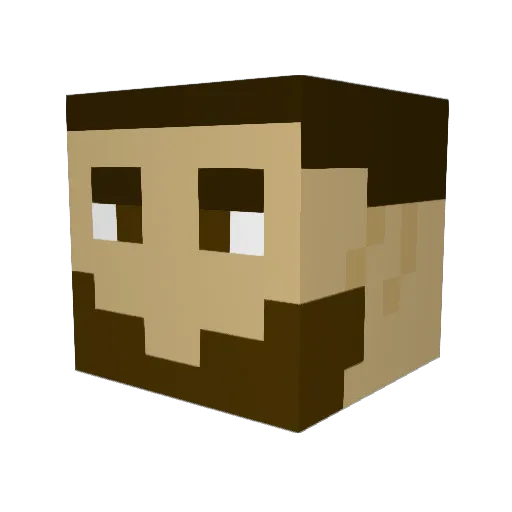 muhammadq Minecraft avatar head, 3D render