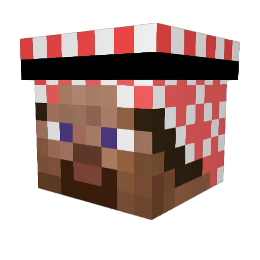 muhammed21 Minecraft avatar head, 3D render
