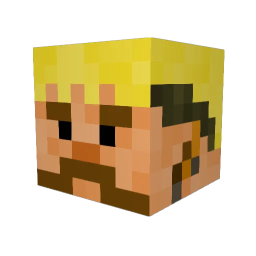 muhmean Minecraft avatar head, 3D render