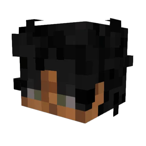 mujebbb Minecraft avatar head, 3D render