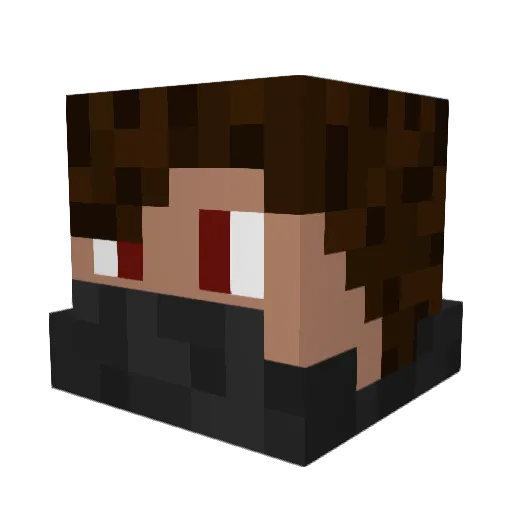 mujuik Minecraft avatar head, 3D render