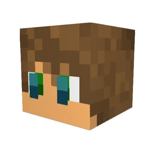 mukimak Minecraft avatar head, 3D render