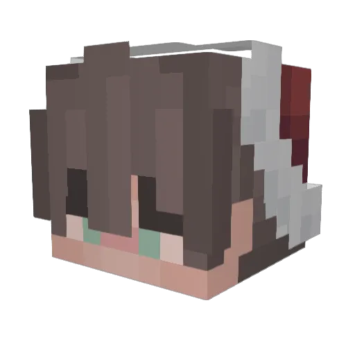 muksaaa Minecraft avatar head, 3D render