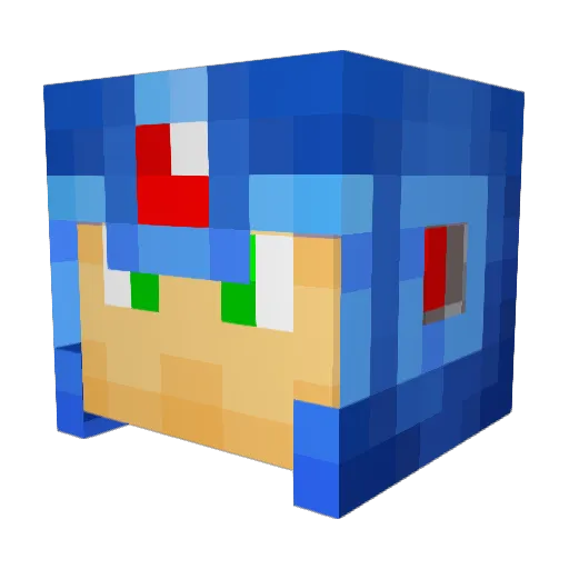 mukufries Minecraft avatar head, 3D render
