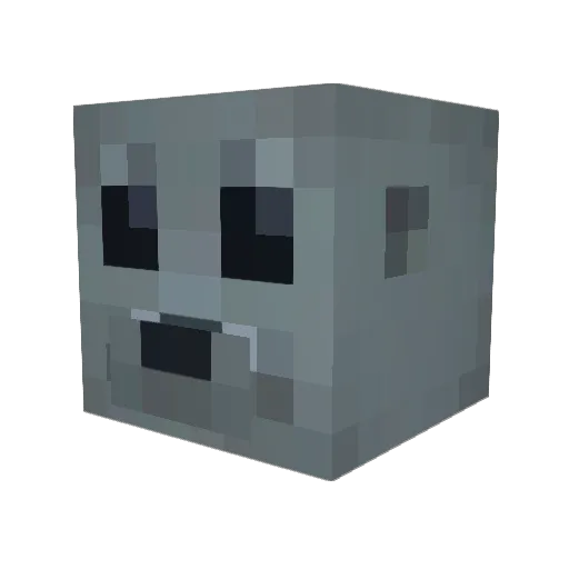 mukvl Minecraft avatar head, 3D render