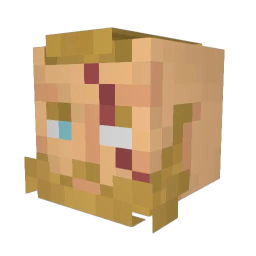 mulabr Minecraft avatar head, 3D render