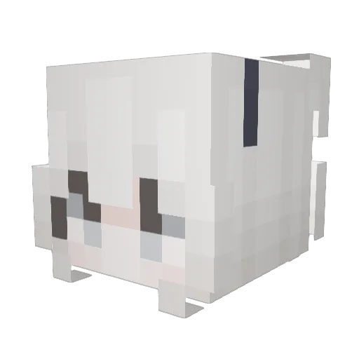 mulberry_air Minecraft avatar head, 3D render