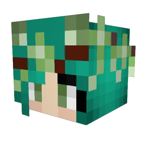 muligurly Minecraft avatar head, 3D render
