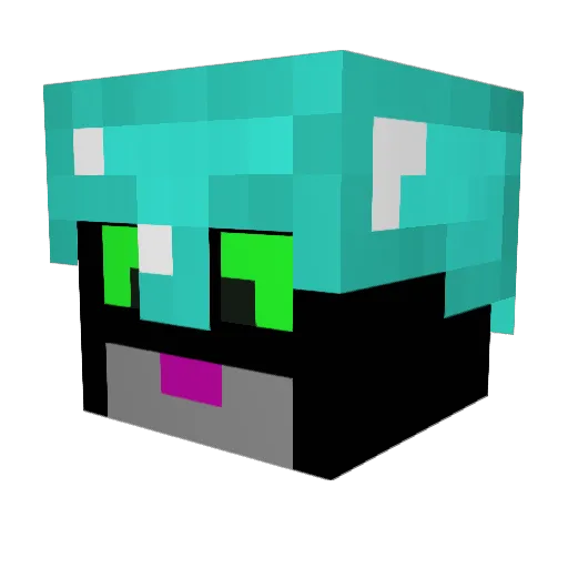 mullet667 Minecraft avatar head, 3D render