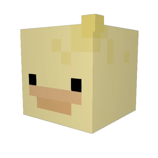 mulong0 Minecraft avatar head, 3D render