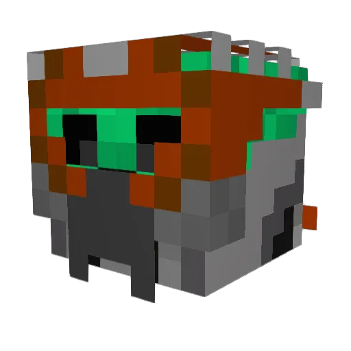 multentlava Minecraft avatar head, 3D render