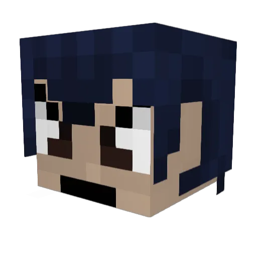 multi2424 Minecraft avatar head, 3D render