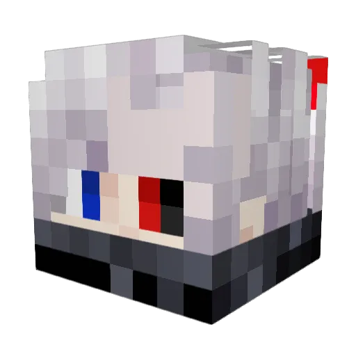 multi_games Minecraft avatar head, 3D render