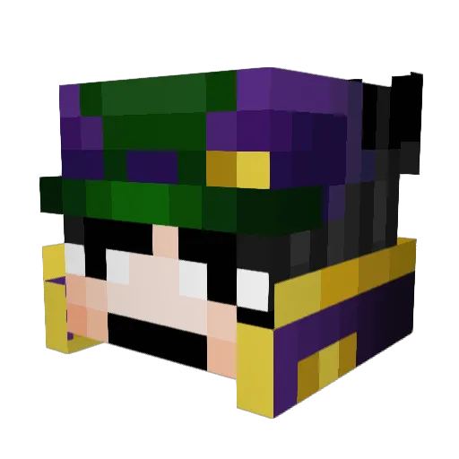 multi_kaif Minecraft avatar head, 3D render