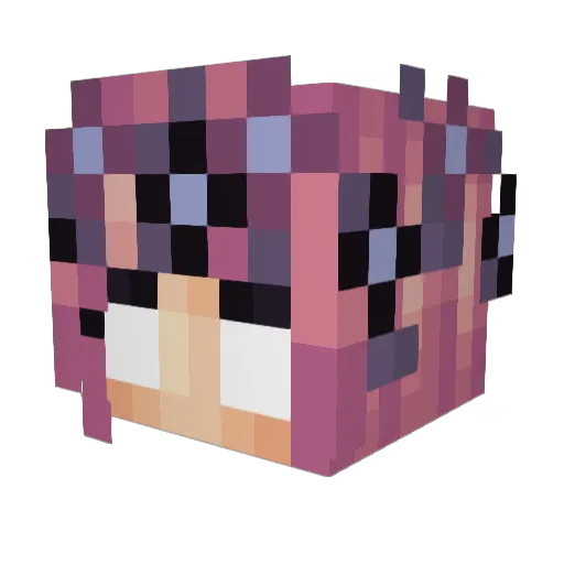 multidivine Minecraft avatar head, 3D render