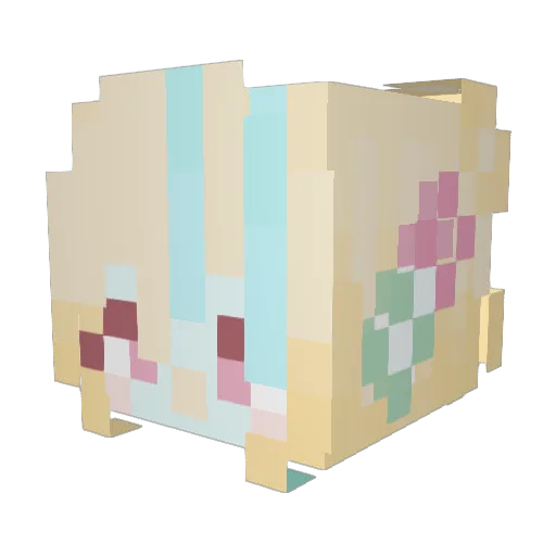multiforaaaaa Minecraft avatar head, 3D render