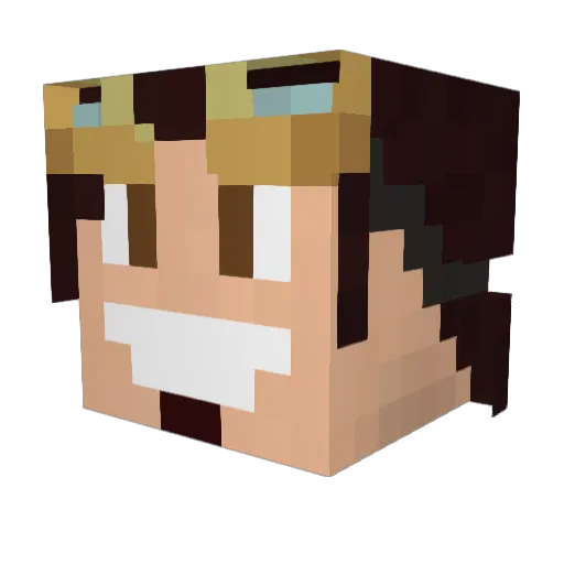 multikamilp Minecraft avatar head, 3D render