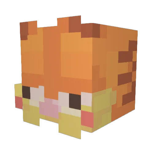 multiocularq Minecraft avatar head, 3D render