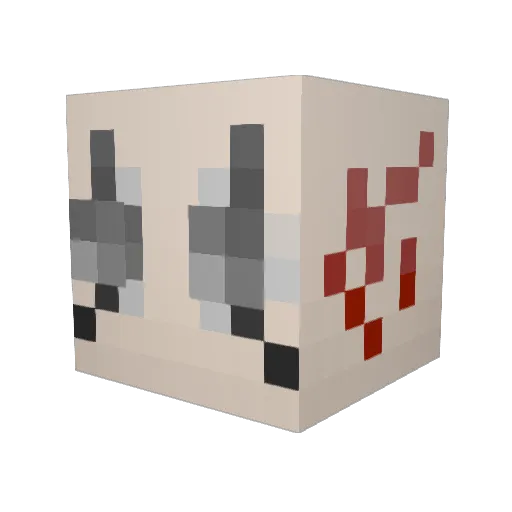 multioj Minecraft avatar head, 3D render