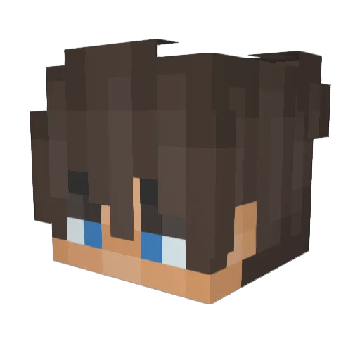 multitxde Minecraft avatar head, 3D render