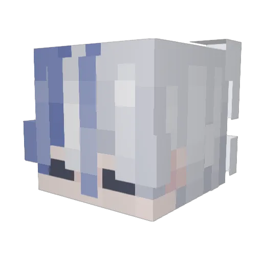 mumboomer Minecraft avatar head, 3D render