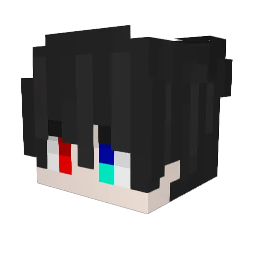 mumei0704 Minecraft avatar head, 3D render