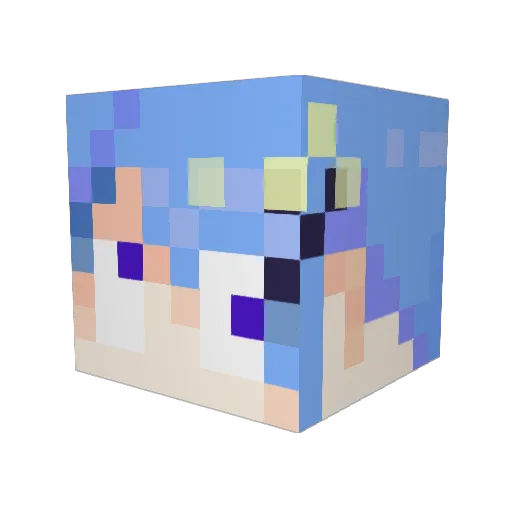 mumei_0527 Minecraft avatar head, 3D render