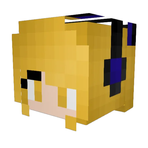 mumiler Minecraft avatar head, 3D render