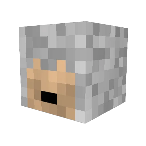 mummer22 Minecraft avatar head, 3D render