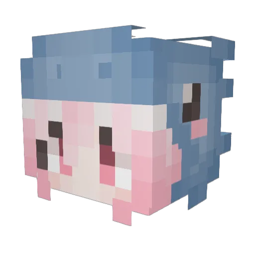 mumu1596 Minecraft avatar head, 3D render