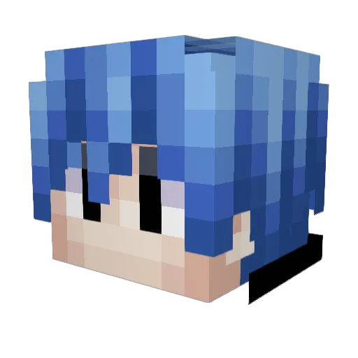 mumu_chan_ Minecraft avatar head, 3D render
