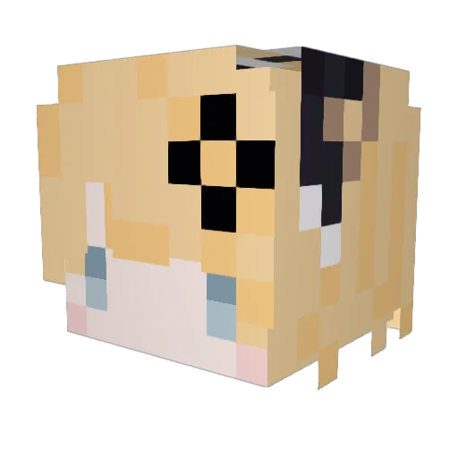 mumuenn Minecraft avatar head, 3D render