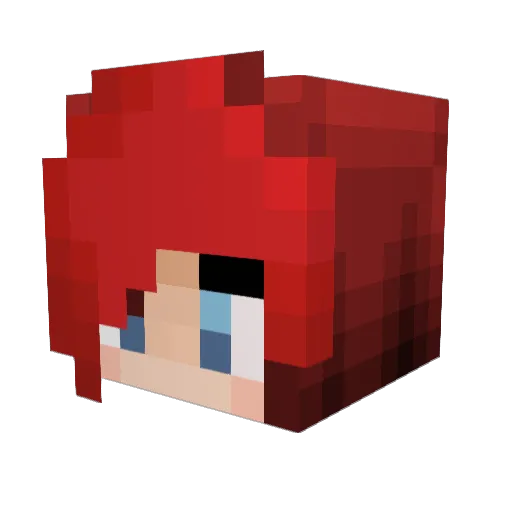 mumujaeger Minecraft avatar head, 3D render