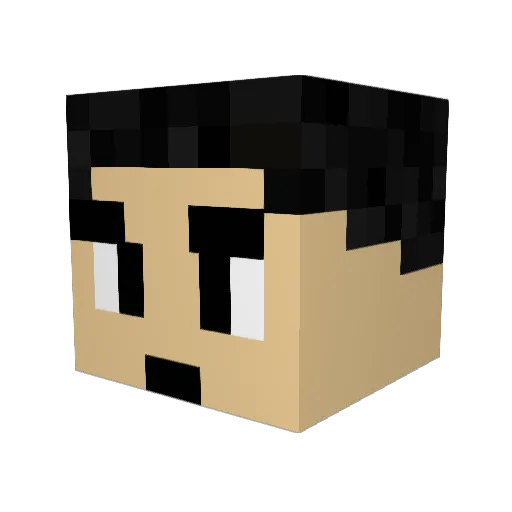 mumuko Minecraft avatar head, 3D render