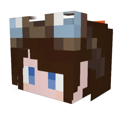 mumya Minecraft avatar head, 3D render