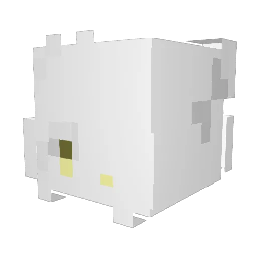 mun_24 Minecraft avatar head, 3D render