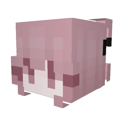 muna Minecraft avatar head, 3D render