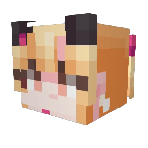 munaeng Minecraft avatar head, 3D render