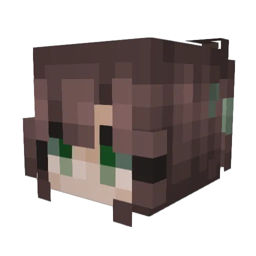 munalune Minecraft avatar head, 3D render