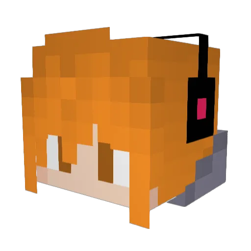 munauta Minecraft avatar head, 3D render